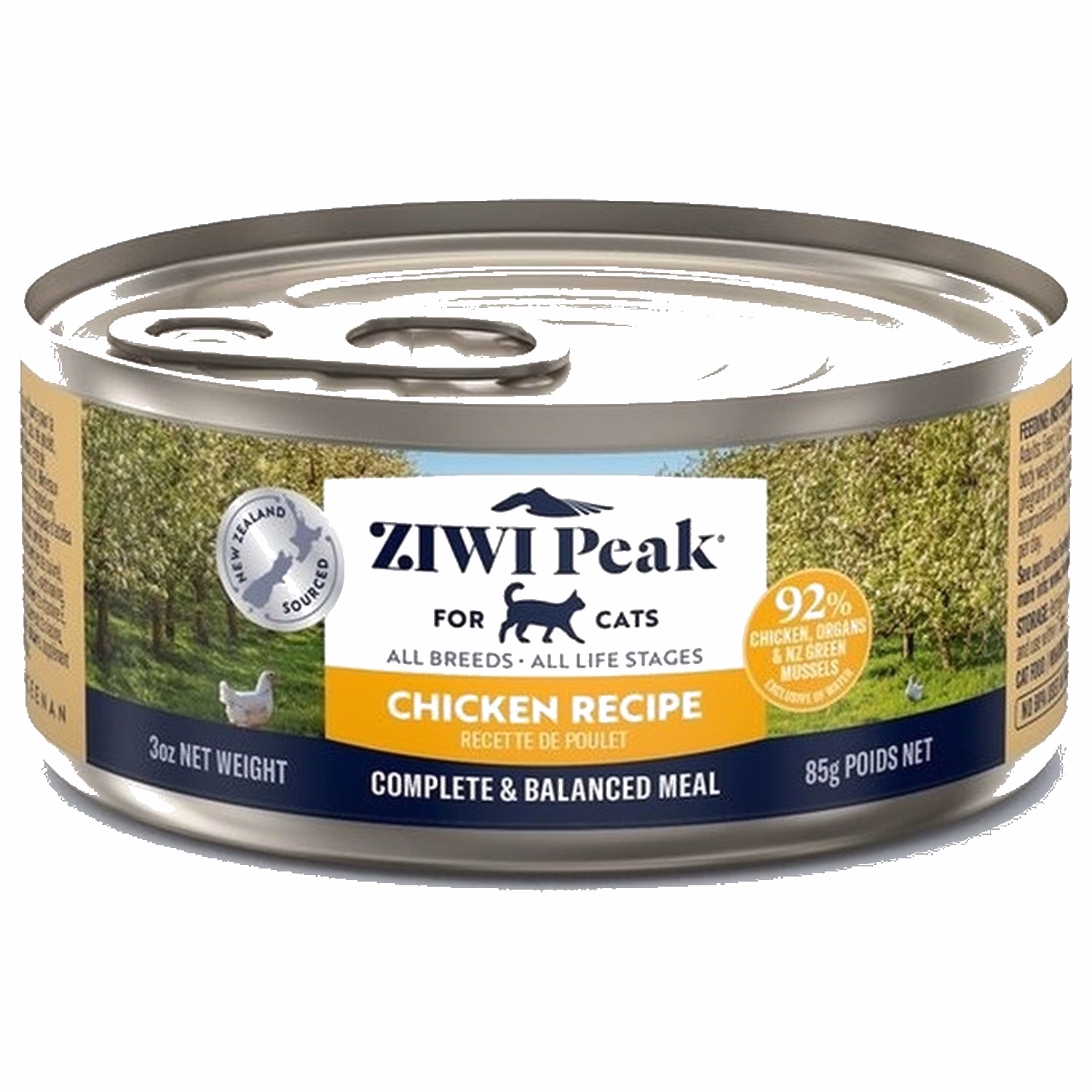 Ziwipeak新西蘭巔峰貓罐頭 - 無穀物雞肉配方