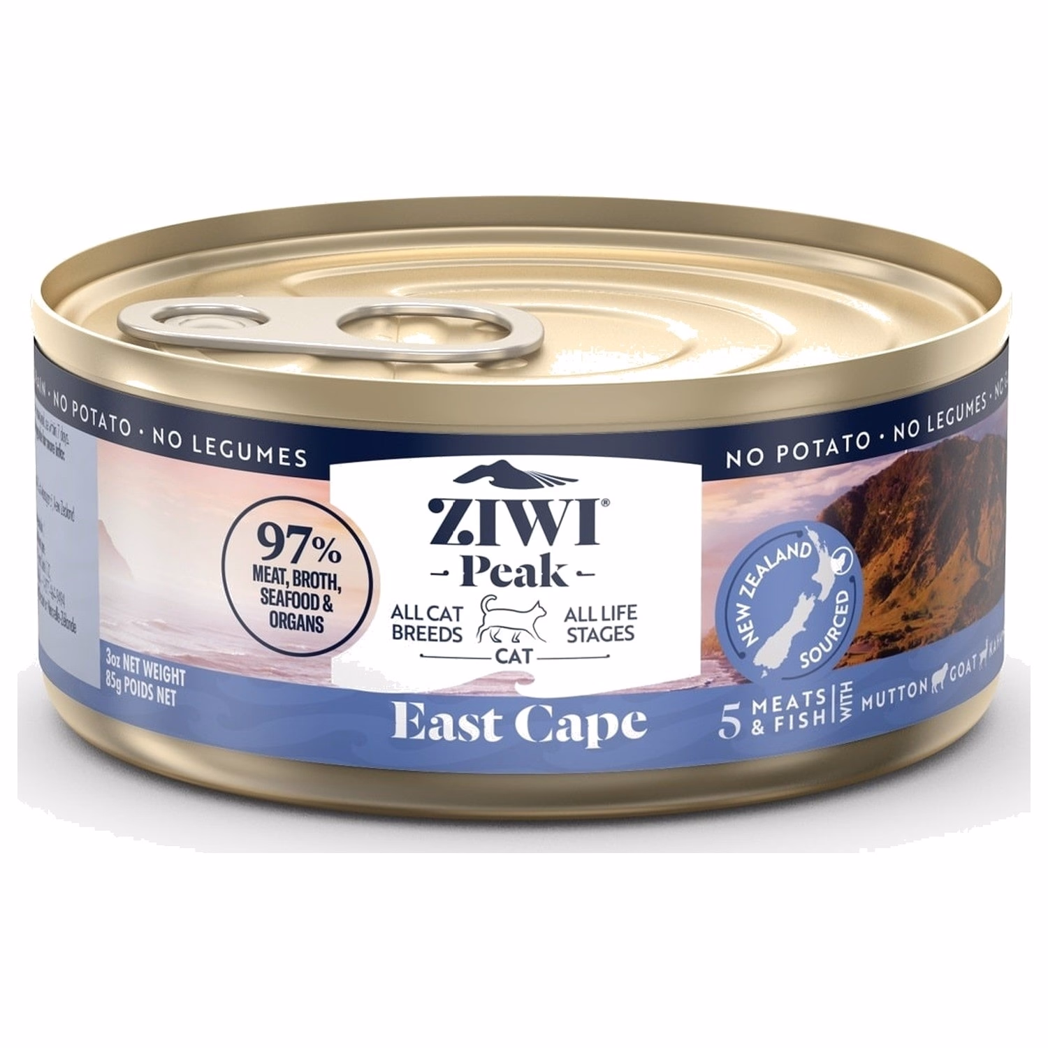 Ziwipeak Cat Can Food - Provenance Series - East Cape (Mutton + Goat) 3oz | 85g