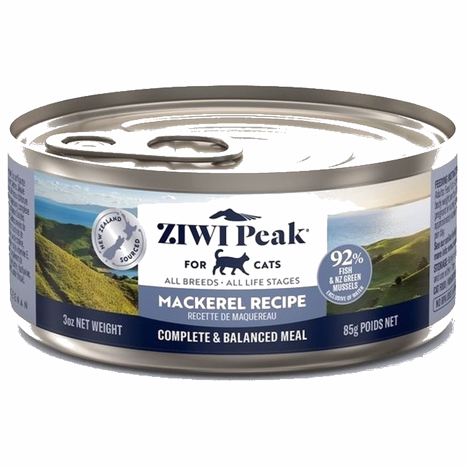 Ziwipeak新西蘭巔峰貓罐頭 - 無穀物鯖魚配方