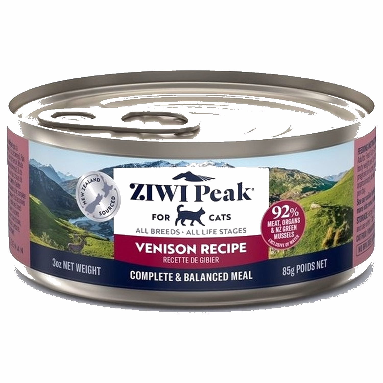 Ziwipeak新西蘭巔峰貓罐頭 - 無穀物鹿肉配方