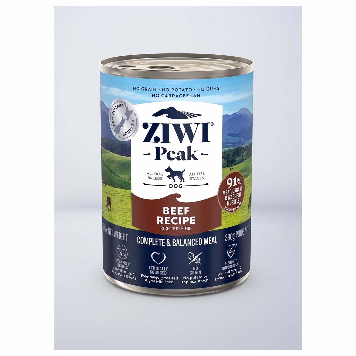 Ziwipeak Dog Can Food - Grain Free Beef 390g