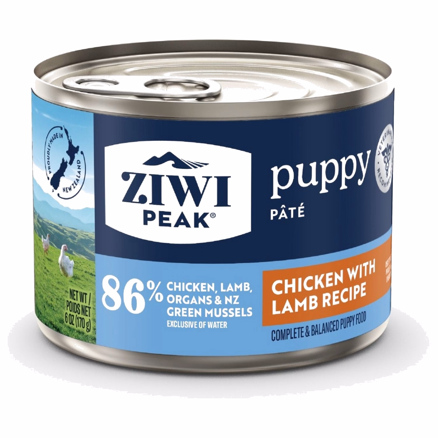 Ziwipeak新西蘭巔峰狗罐頭 - 雞肉配羊肉幼犬配方 170g