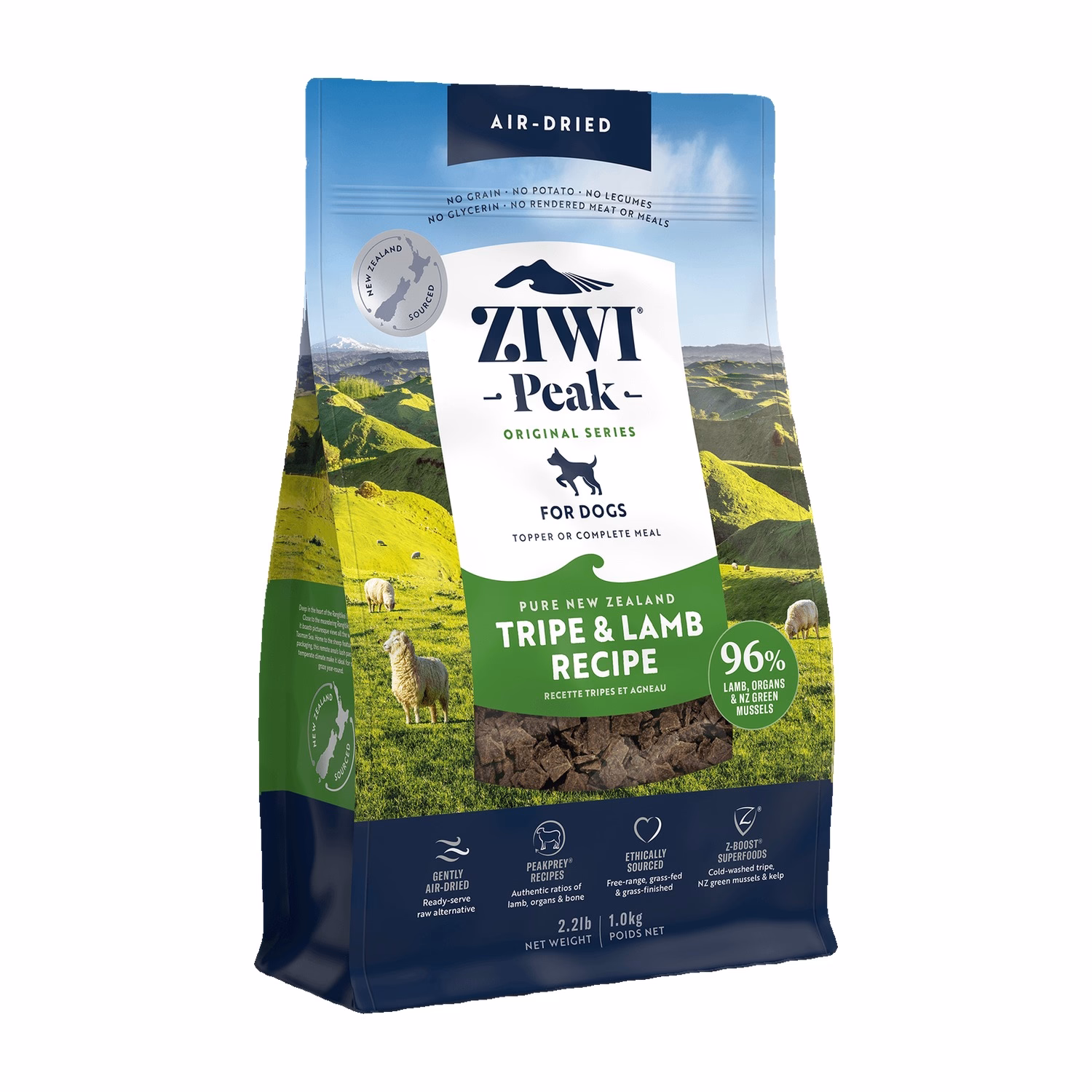 Ziwipeak Dog Food - Air Dried - Grain Free Tripe & Lamb Recipe