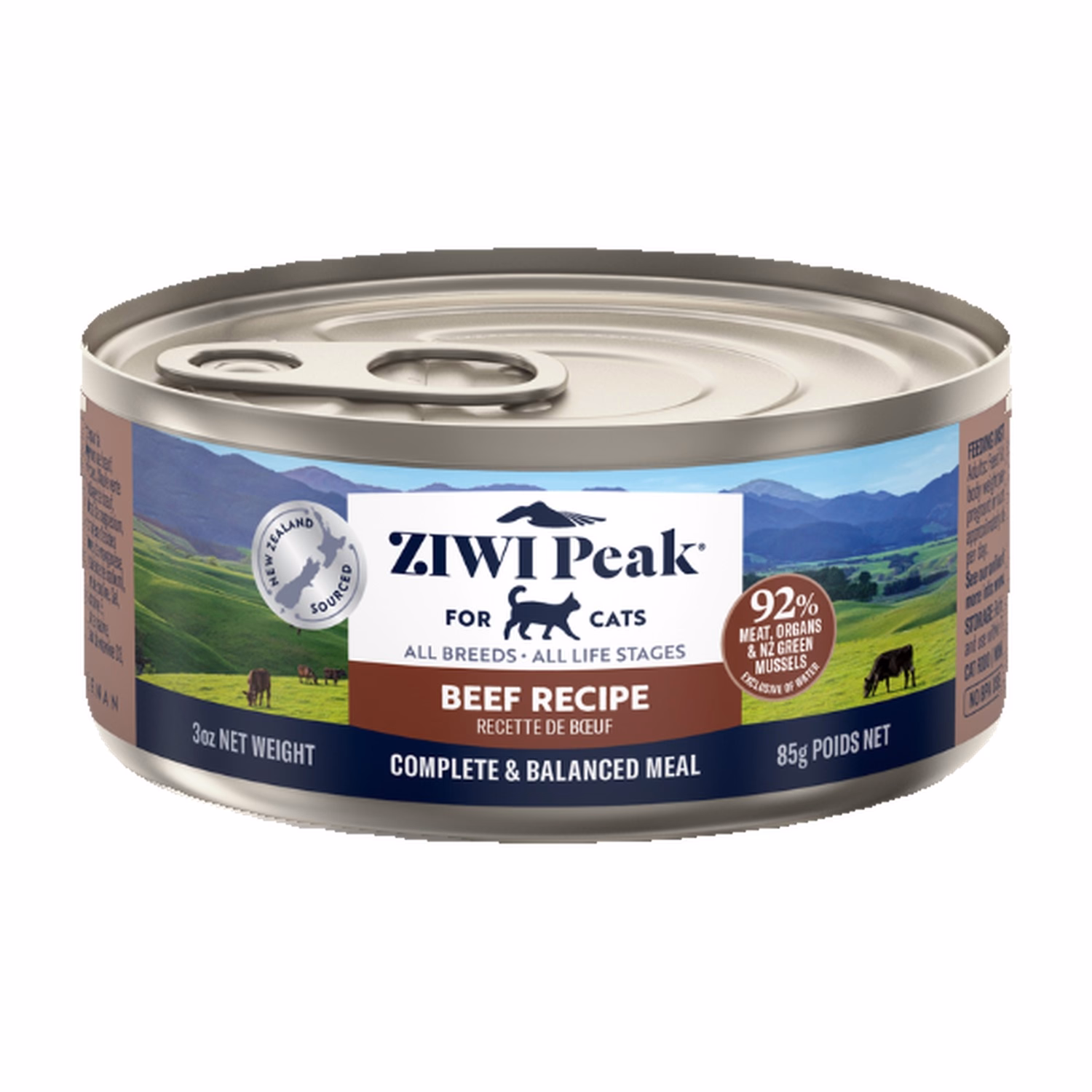 Ziwipeak新西蘭巔峰貓罐頭 - 無穀物牛肉配方