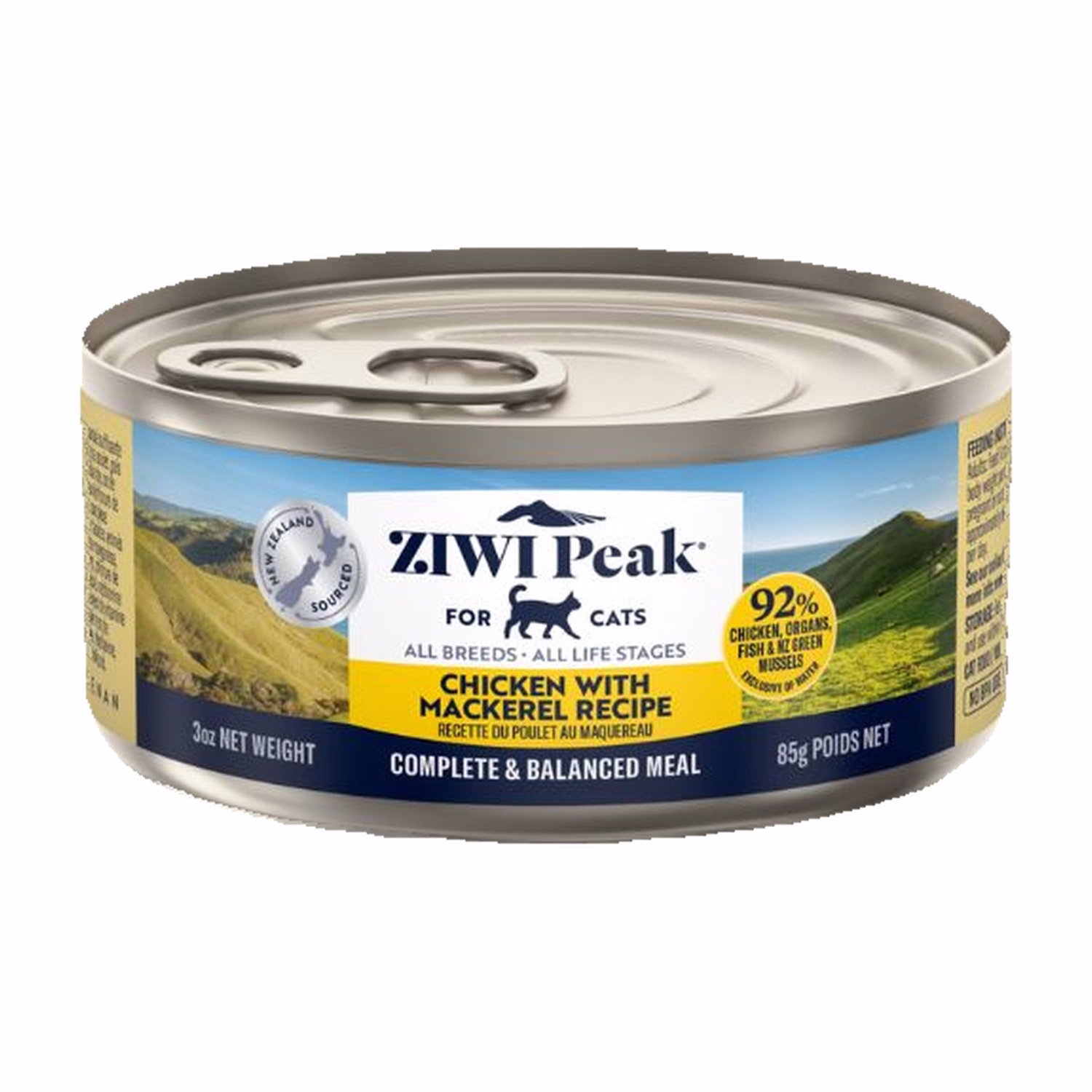 Ziwipeak Cat Can Food - Grain Free Chicken with Mackerel