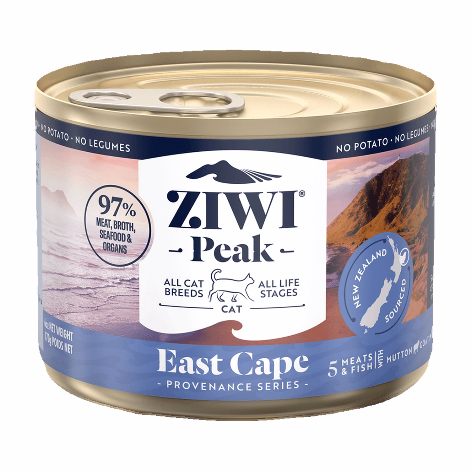 Ziwipeak Cat Can Food - Provenance Series - East Cape (Mutton + Goat) 6oz