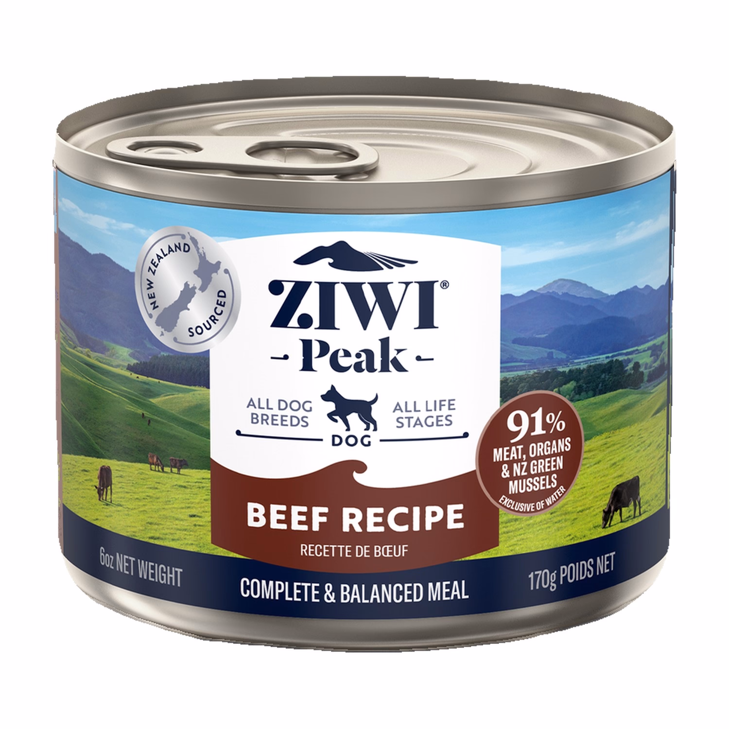 Ziwipeak Dog Can Food - Grain Free Beef 170g