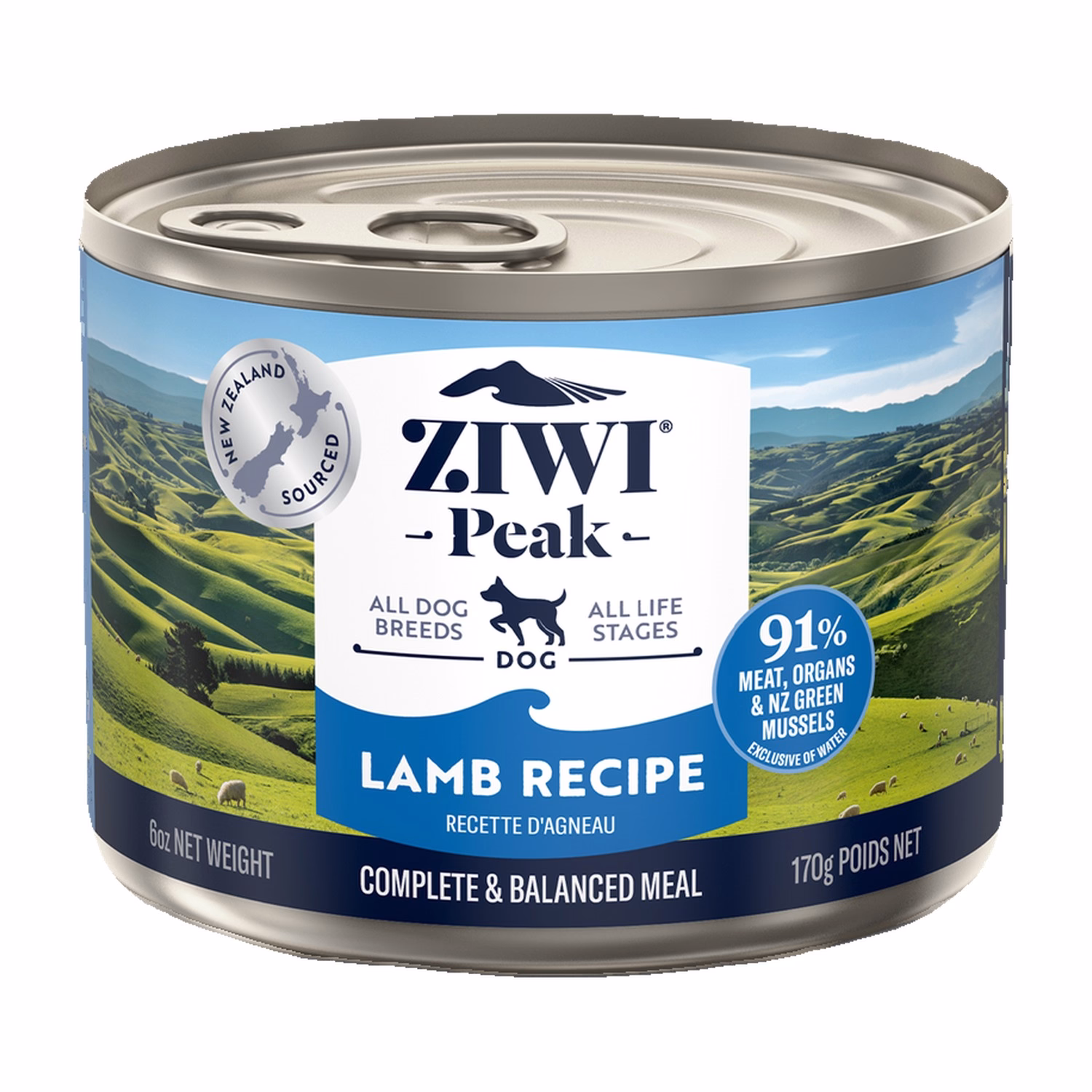 Ziwipeak Dog Can Food - Grain Free Lamb 170g