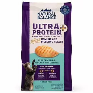 Natural Balance 貓乾糧 - Ultra Protein+ 超頂級免疫和消化健康配方 - 無穀物雞肉 5lb