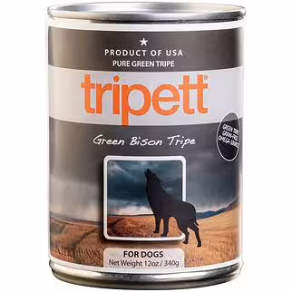 PetKind Tripett Grain Free Dog Can - Green Bison Tripe 12oz