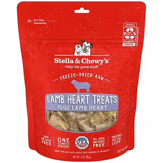 Stella & Chewys Dog Treat - Raw Organ - Freeze Dried Lamb Heart 3oz