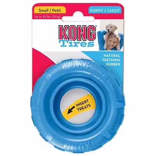 KONG 幼犬玩具 - 輪胎型健齒玩具 (粉藍色) - 細碼