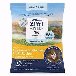 試食裝 Ziwipeak新西蘭巔峰狗糧 - 柔蒸溫乾系列 - 無穀物放養雞配果園水果
