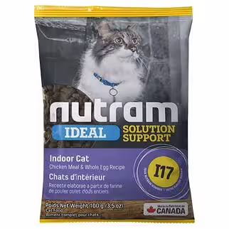 試食裝 Nutram 加拿大紐頓貓乾糧 - I17 室內控制掉毛配方 100g