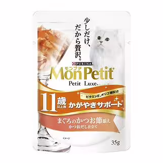 Purina Mon Petit Luxe Cat Pouch - Senior 11+ Tuna & Dry Bonito 35g