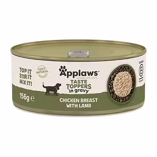 Applaws Dog Canned Food - Taste Toppers in Gravy - Chicken Breast with Lamb 156g
