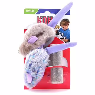 KONG Cat Toy - Refillables Catnip Purple Mouse & Frosty Grey Mous