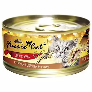 Fussie Cat Can - Gold Label - Chicken in Gravy 80g