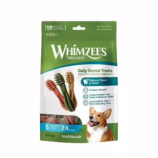 Whimzees Dog Dental Treat - Toothbrush - Small (15-25lbs) 24pcs | 360g
