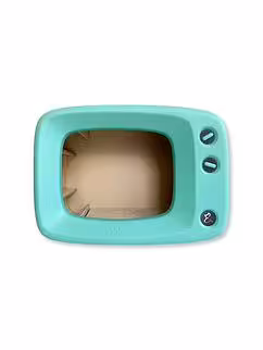 ENVY COLLECTION Retro TV Cat Bed & Scratcher Set - Green