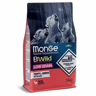 MONGE BWild Dog Food - Puppy & Junior - Wild Deer