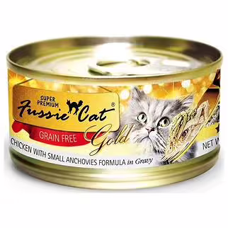 Fussie Cat Can - Gold Label - Chicken with Small Anchovies in Gravy 80g