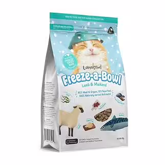 Loveabowl囍碗貓糧 - 心郁郁凍乾主食糧系列 - 無穀物羊肉鯖魚海洋配方