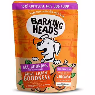 Barking Heads Grain Free Dog Pouch - Chicken 300g
