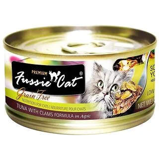Fussie Cat 高竇貓濕糧 - 黑鑽 - 吞拿魚蜆肉 80g