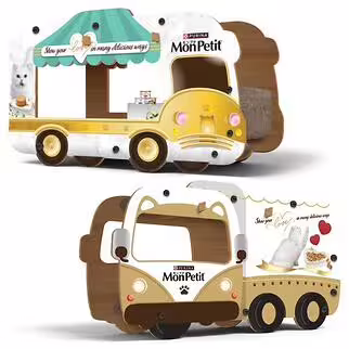Purina Mon Petit Assorted Cardboard Cat House Truck (W50 x H30 x D28cm)
