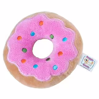 Doggie Goodie Dog Plush Toy With Squeaker - Dogkin Donut