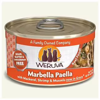 Weruva Cat Can - Marbella Paella - Mackerel & Shrimp in Gravy