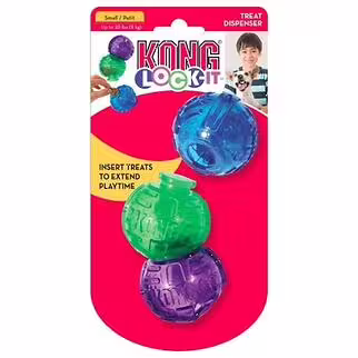 KONG Dog Toy - Treat Dispenser Lock-It 3-pk