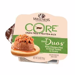 Wellness Cat Wet Food - Divine Duos Chicken Pate & Diced Turkey 2.8oz
