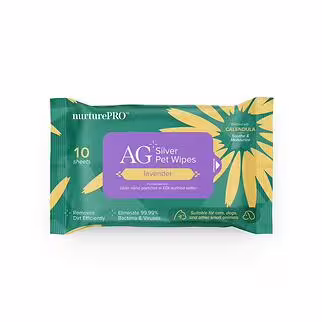 Nurture Pro AG+ Silver Pet Wipes - Lavender 10pcs