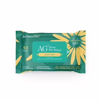 Nurture Pro AG+ Silver Pet Wipes - Green Tea 10pcs