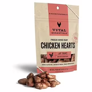 Vital Essentials 美國貓小食 - 凍乾脫水 - 雞心粒 0.8oz