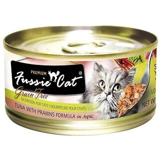 Fussie Cat 高竇貓濕糧 - 黑鑽 - 吞拿魚虎蝦 80g