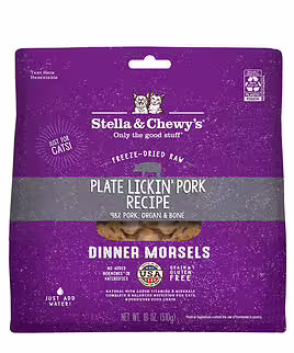 Stella & Chewys美國貓糧 - 凍乾脫水肉粒 - 豬全部都係豬(豬肉配方) 18oz | 510g