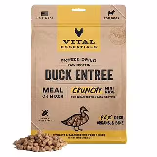 Vital Essentials Dog Food - Freeze-Dried Mini Nibs - Duck 14oz