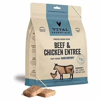 Vital Essentials 美國貓糧 - 凍乾脫水(迷你肉餅) - 牛肉雞肉