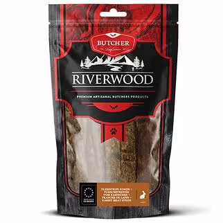 Riverwood Dog Treat - Air Dried Rabbit Strips 150g