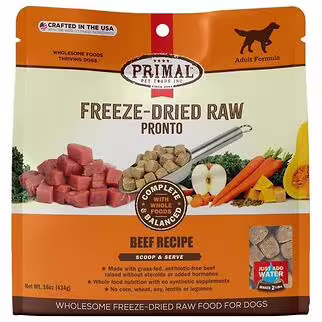 Primal 脫水凍乾狗糧 - 完整均衡牛肉配方 16oz