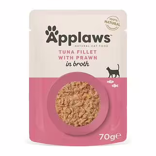 Applaws 愛普士貓濕糧 - 天然系列 - 吞拿魚&蝦 70g