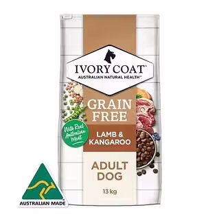 IVORY COAT Dog Food - Grain Free - Lamb & Kangaroo 2kg - EXP 15-11-2026