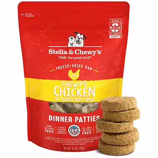 Stella & Chewys Dog Food - Freeze Dried Dinner Patties - Chicken