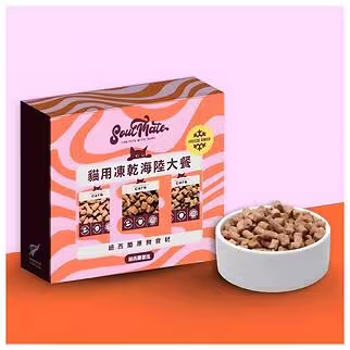 SoulMate Cat Food - Roar Roar Roar - Freeze-Dried Food Variety Pack (3 Flavours) 20g x 3