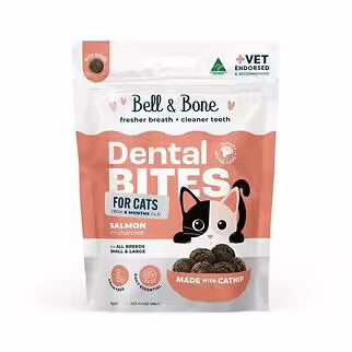 Bell & Bone 貓小食 - 三文魚+活性碳天然潔齒粒 80g