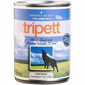 PetKind Tripett Grain Free Dog Can - New Zealand Green Lamb Tripe 12oz