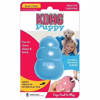 KONG 幼犬葫蘆漏食玩具 - 細碼 (籃色)